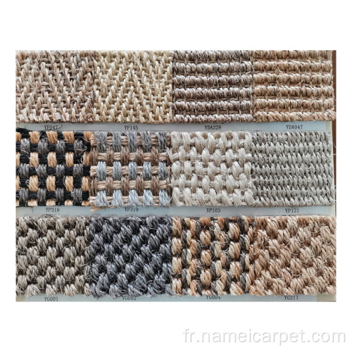 Tapis de mur de sisal en fibre naturelle au mur